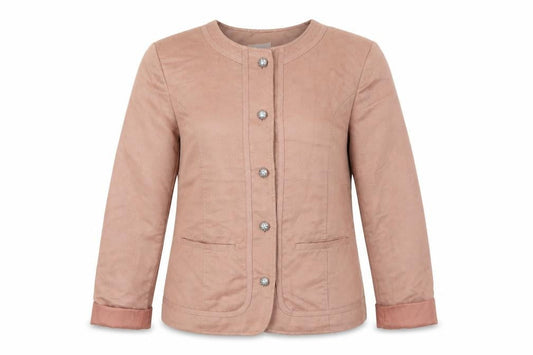 Damart Womens Pink Jacket Blazer Size 12 Button