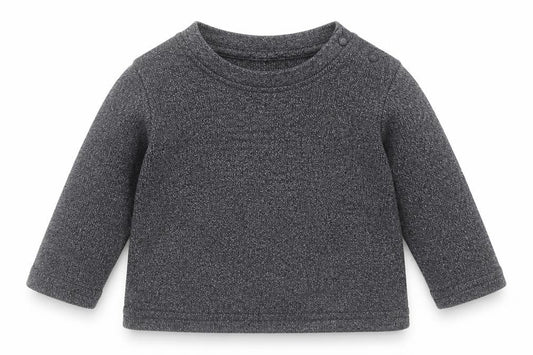 Primark Baby Grey Cotton Basic T-Shirt Size 3-6 Months Crew Neck Snap
