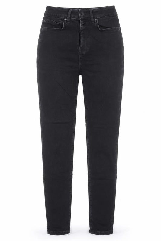 Next Womens Black Cotton Skinny Jeans Size 26 in L30 in Regular Button