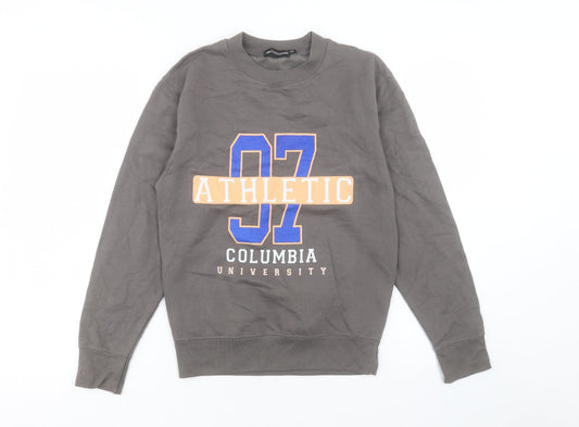 PRETTYLITTLETHING Womens Grey Cotton Pullover Sweatshirt Size XS Pullover - Columbia University