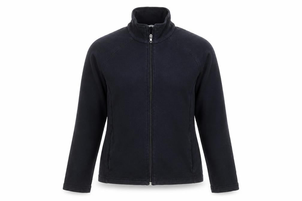 Marks & Spencer Womens Black Cotton Full Zip Sweatshirt Size 10 Zip