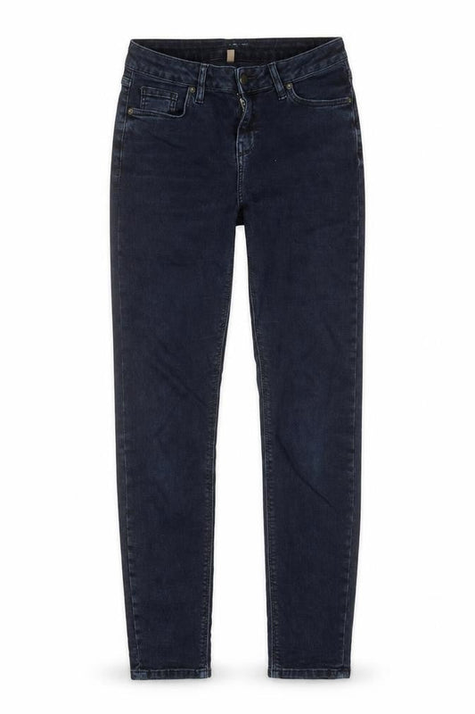 Topshop Womens Blue Cotton Skinny Jeans Size 26 in L28 in Regular Button - To Fit 32