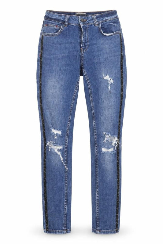 Zara Womens Blue Cotton Skinny Jeans Size 8 L26 in Regular Button