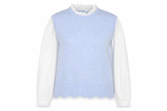 Papaya Womens Blue Mock Neck Acrylic Pullover Jumper Size 14