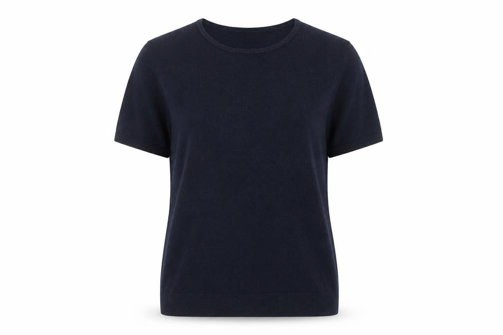 BHS Womens Blue Round Neck Acrylic Pullover Jumper Size 12