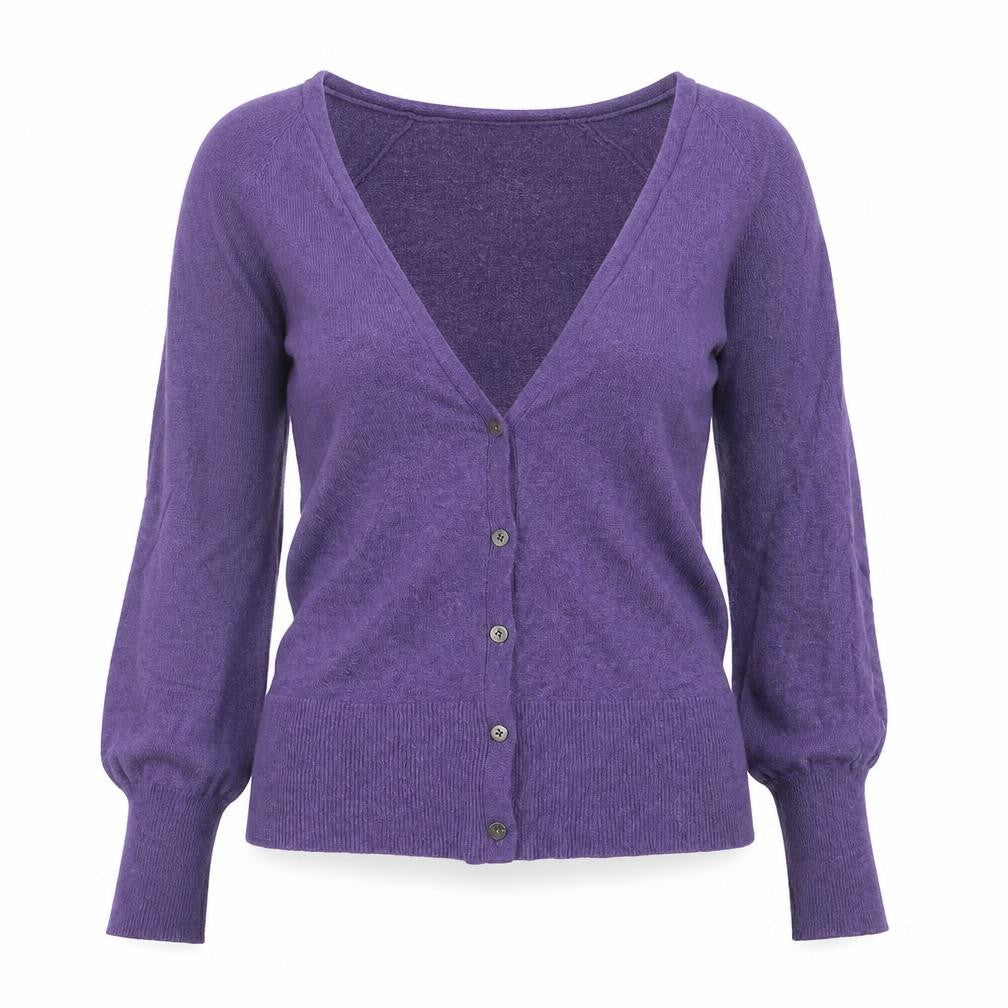 Mossimo Womens Purple V-Neck Viscose Cardigan Jumper Size S