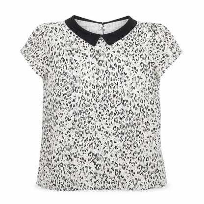 Atmosphere Womens White Animal Print Viscose Basic Blouse Size 12 Collared - Leopard Print