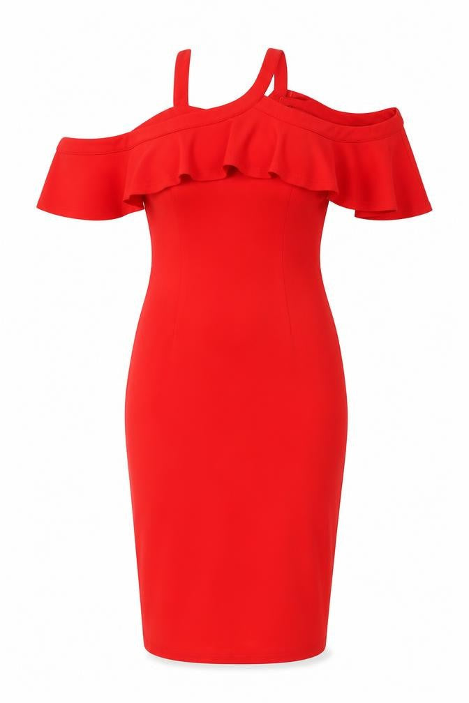 Girl in Mind Womens Red Polyester Bodycon Size 8 Halter Pullover