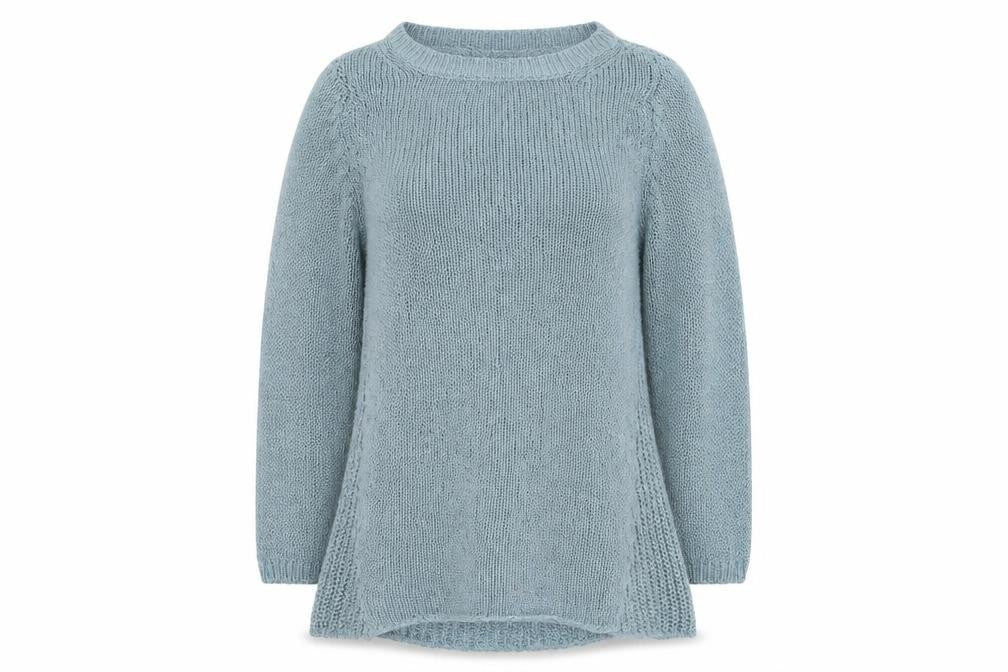 Marks & Spencer Womens Blue Round Neck Acrylic Pullover Jumper Size 12