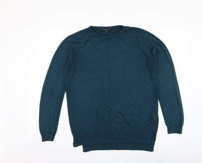 F&F Womens Blue Round Neck Acrylic Pullover Jumper Size 12