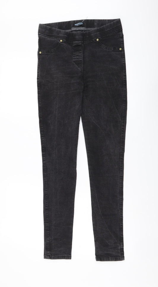 Enimon Womens Grey Cotton Jegging Leggings Size L L29 in