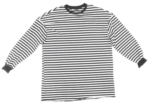 SheIn Womens Multicoloured Striped Polyester Pullover Sweatshirt Size M Pullover