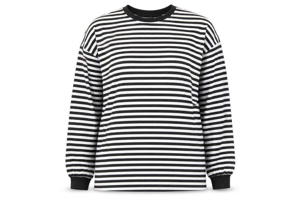 SheIn Womens Multicoloured Striped Polyester Pullover Sweatshirt Size M Pullover