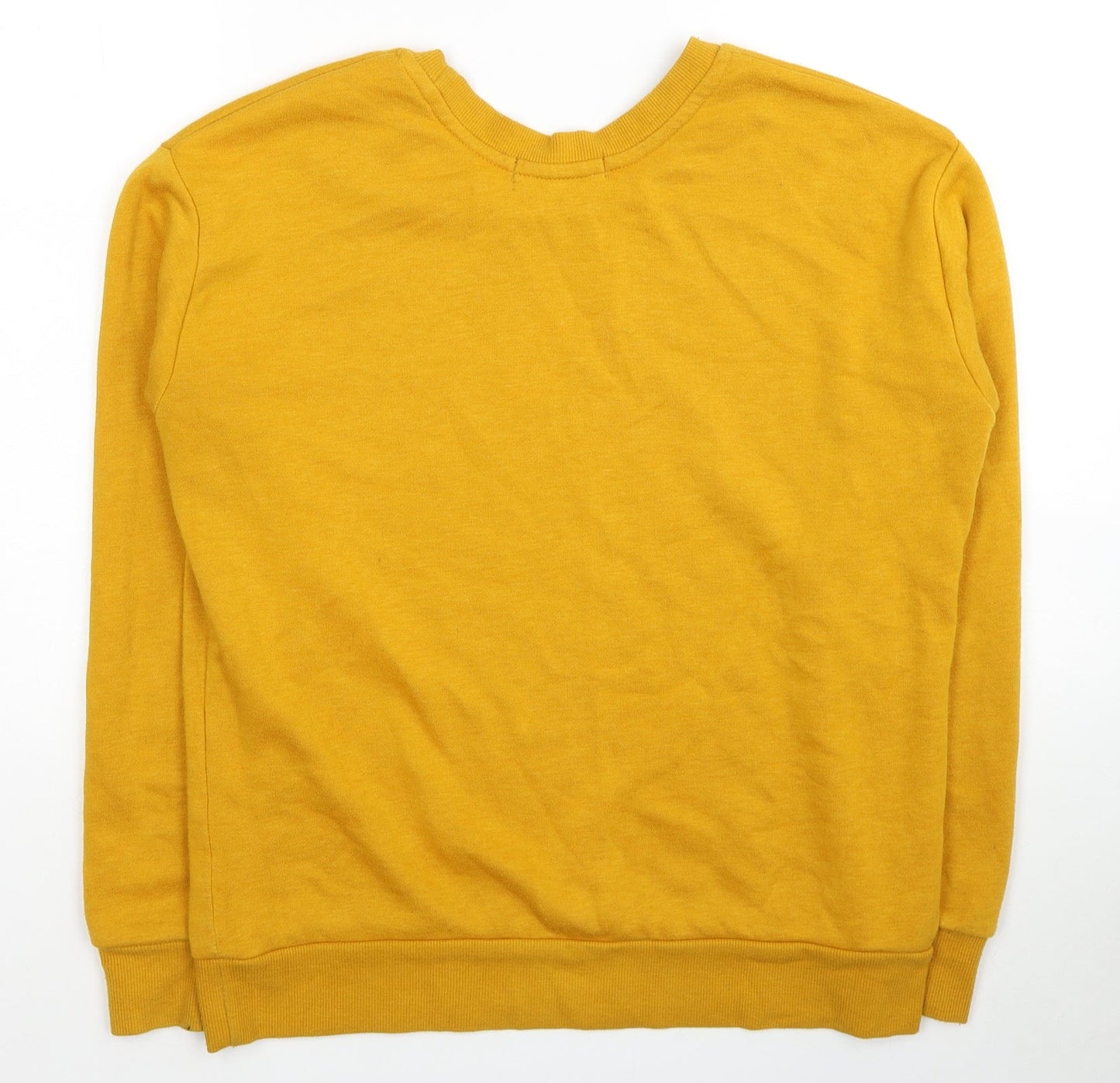 Primark Womens Yellow Polyester Pullover Sweatshirt Size 10 Pullover