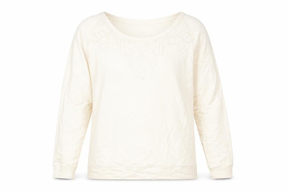ESMARA Womens Beige Cotton Pullover Sweatshirt Size 10 Pullover