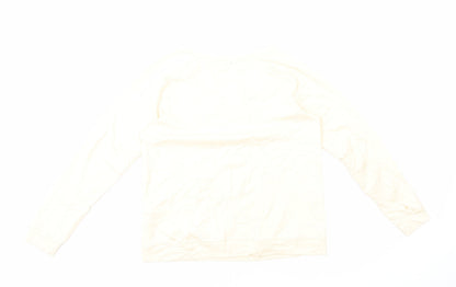 ESMARA Womens Beige Cotton Pullover Sweatshirt Size 10 Pullover