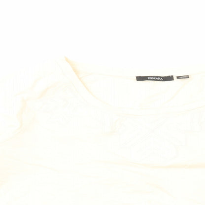 ESMARA Womens Beige Cotton Pullover Sweatshirt Size 10 Pullover