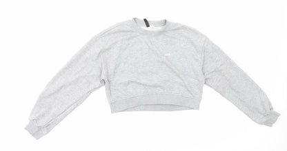 H&M Womens Grey Cotton Pullover Sweatshirt Size S Pullover