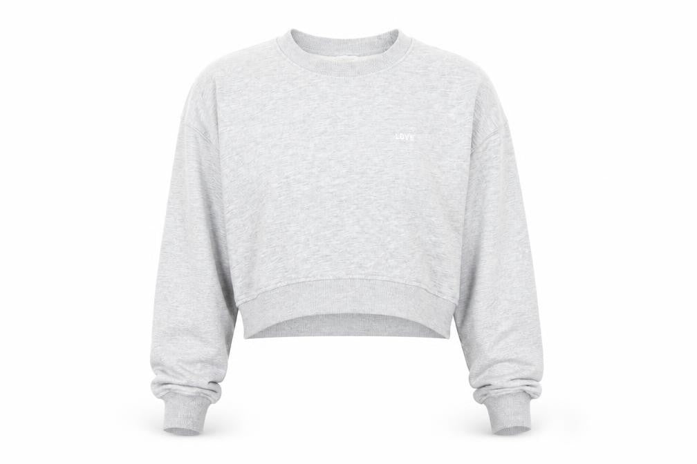 H&M Womens Grey Cotton Pullover Sweatshirt Size S Pullover