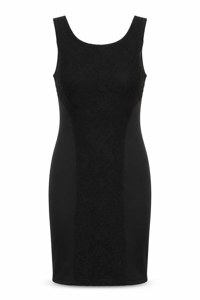 AX Womens Black Polyester Tank Dress Size 8 Scoop Neck Pullover