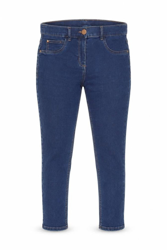 George Girls Blue Cotton Skinny Jeans Size S Regular Zip