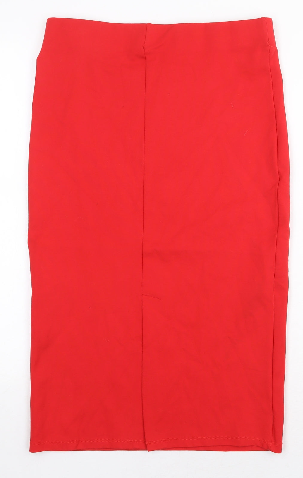 Cerise Blue Womens Red Cotton Straight & Pencil Skirt Size L