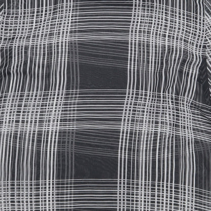 Marks & Spencer Womens Black Plaid Polyester Basic Blouse Size 16 Roll Neck