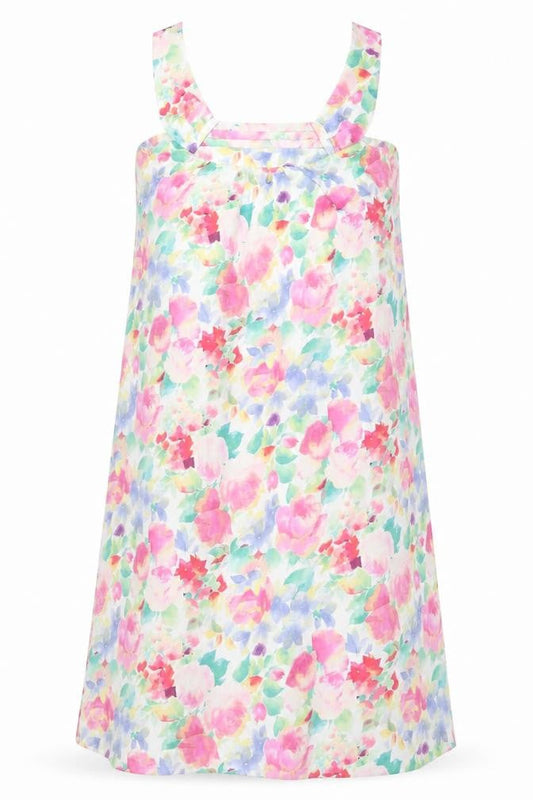 David Napier Womens Multicoloured Geometric Polyester Slip Dress Size S Round Neck Pullover