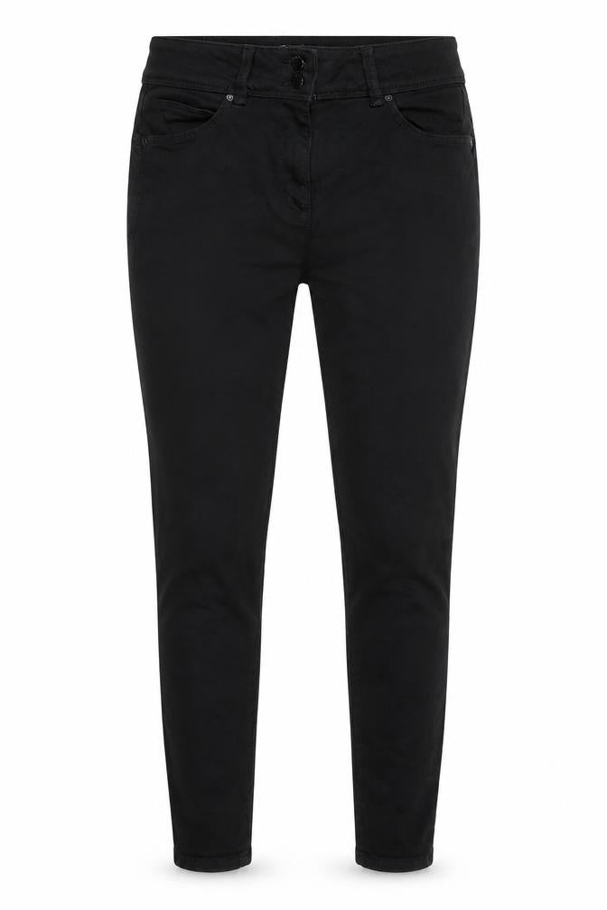 Next Womens Black Cotton Skinny Jeans Size 34 in L29 in Regular Zip