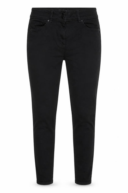 Next Womens Black Cotton Skinny Jeans Size 34 in L29 in Regular Zip