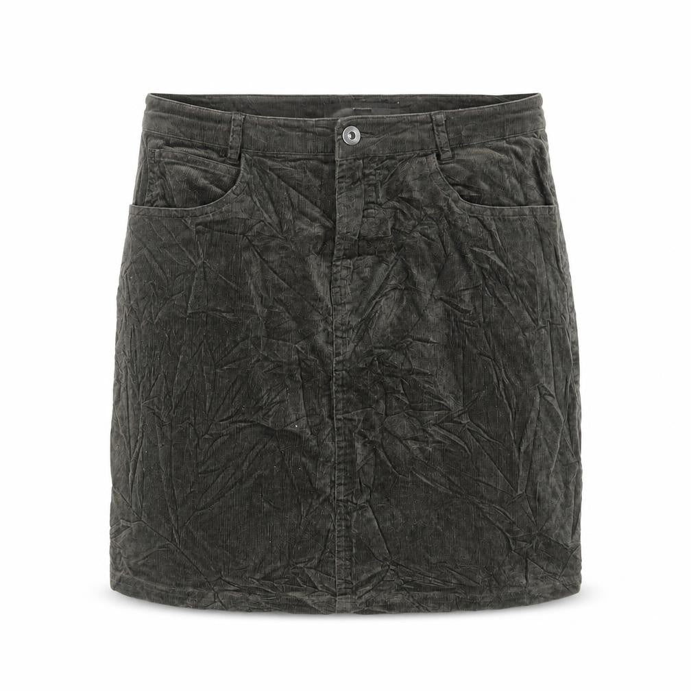 John Lewis Womens Green Cotton Mini Skirt Size 10 Button