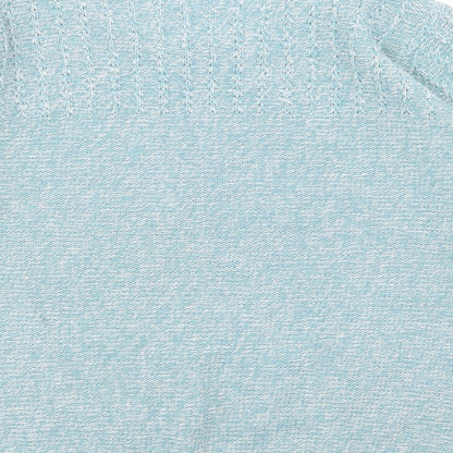 EWM Womens Blue Round Neck Acrylic Pullover Jumper Size L