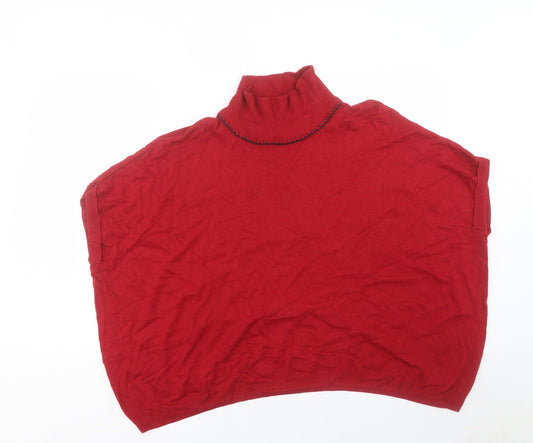 NEXT Womens Red High Neck Acrylic Pullover Jumper Size M