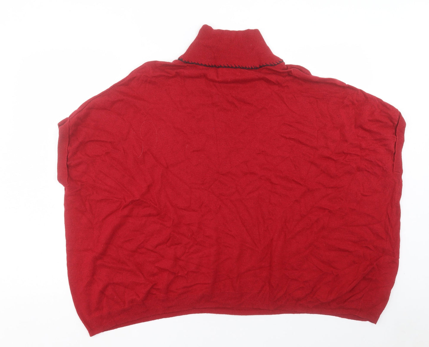 NEXT Womens Red High Neck Acrylic Pullover Jumper Size M
