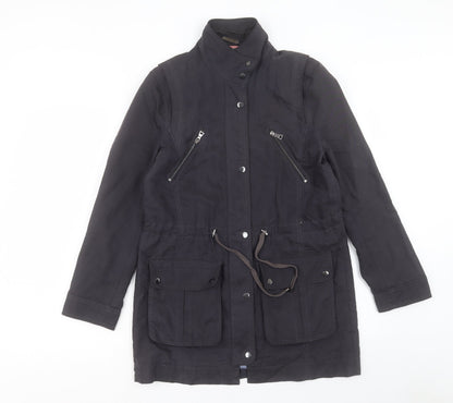 Marks & Spencer Womens Blue Jacket Coat Size 10 Zip