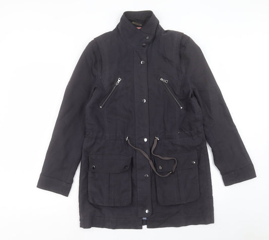 Marks and Spencer Womens Blue Jacket Coat Size 10 Zip