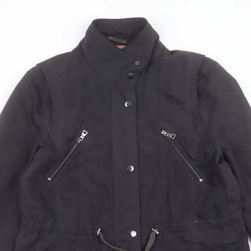 Marks and Spencer Womens Blue Jacket Coat Size 10 Zip