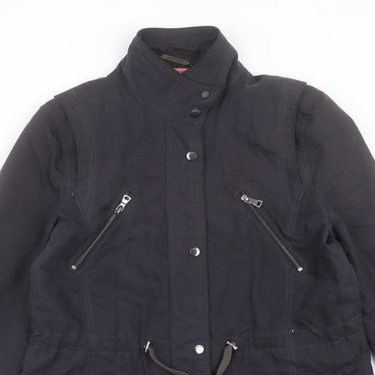 Marks & Spencer Womens Blue Jacket Coat Size 10 Zip