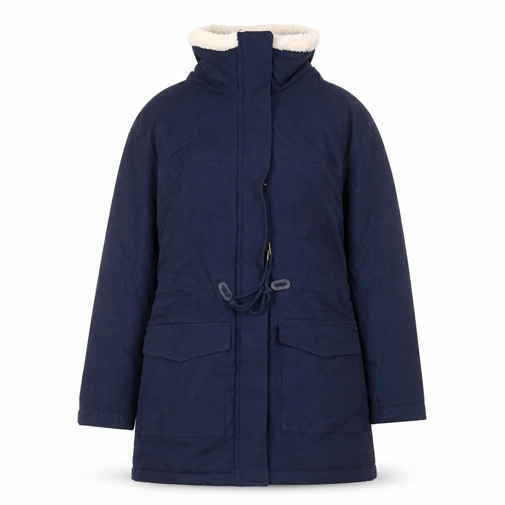 Per Una Womens Blue Parka Coat Size 8 Zip