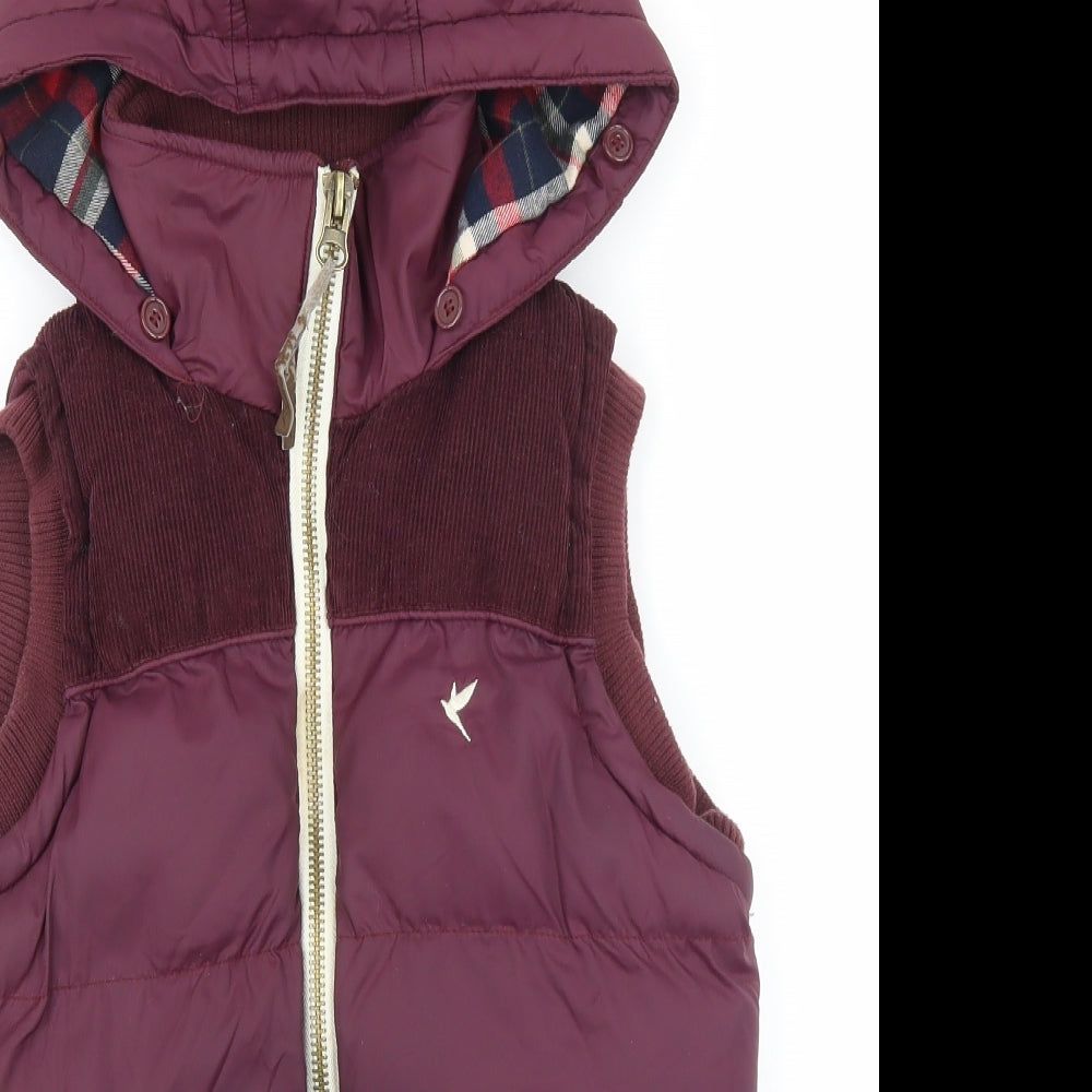 Blonde & Blonde Womens Purple Gilet Jacket Size 8 Zip