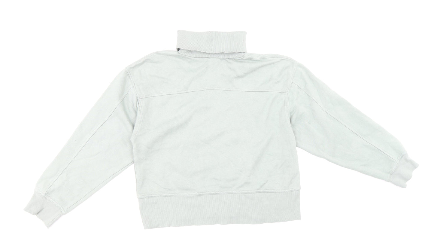 Zara Womens Green Cotton Pullover Sweatshirt Size S Pullover