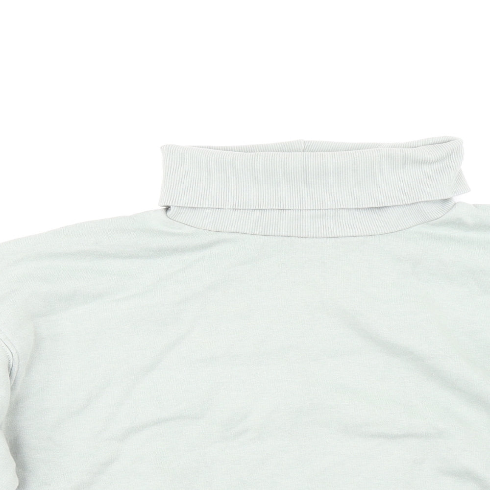 Zara Womens Green Cotton Pullover Sweatshirt Size S Pullover