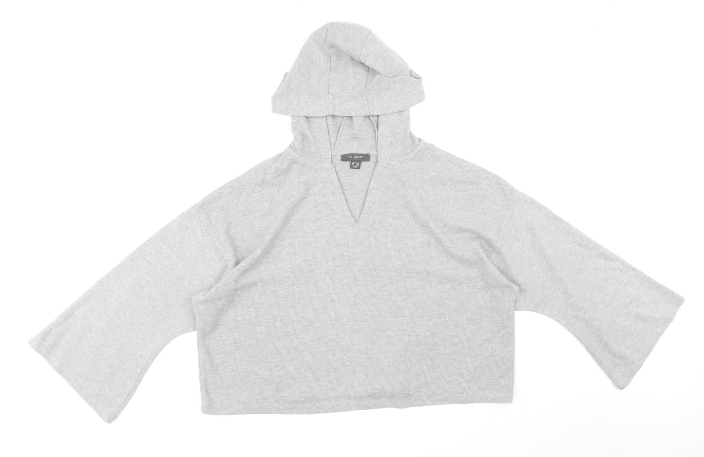 Primark Womens Grey Polyester Pullover Hoodie Size S Pullover
