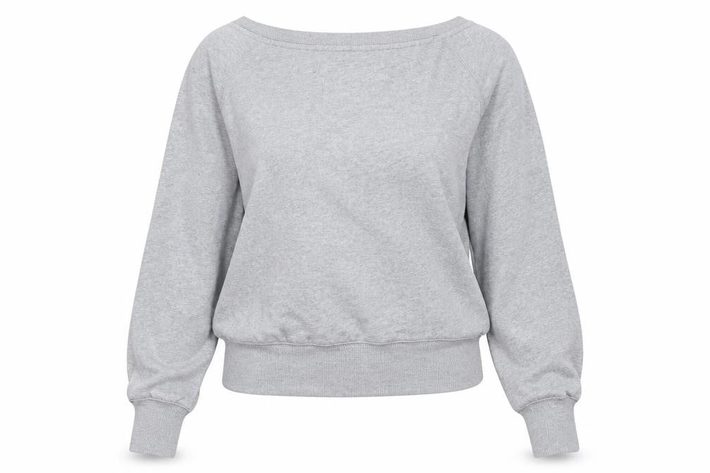 New Look Womens Grey Cotton Pullover Sweatshirt Size 8 Pullover