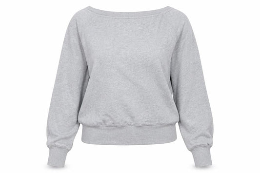 New Look Womens Grey Cotton Pullover Sweatshirt Size 8 Pullover