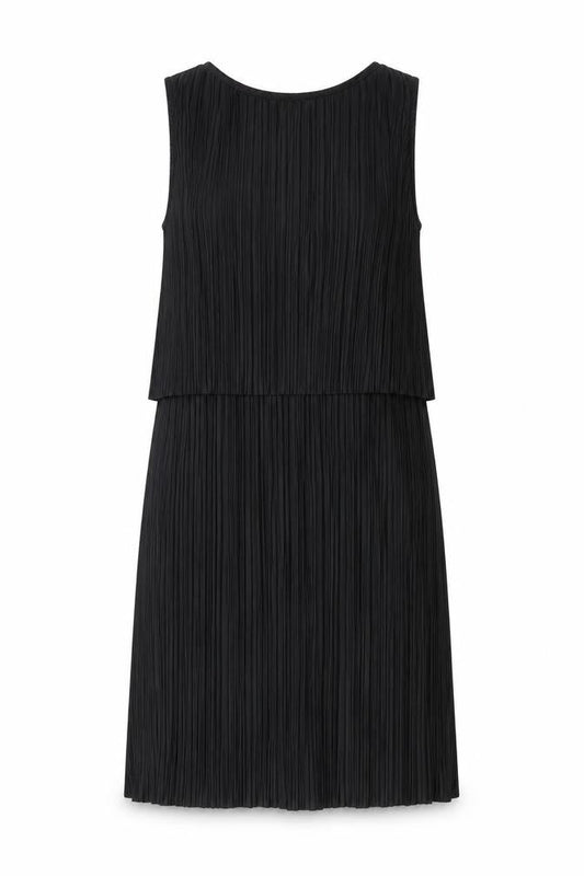 H&M Womens Black Polyester Shift Size S Round Neck Pullover