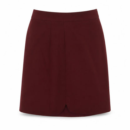 Preworn Womens Red Polyester A-Line Skirt Size S Zip