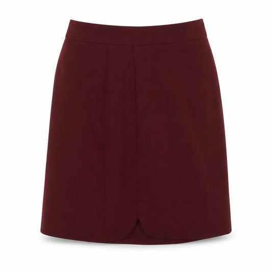 Preworn Womens Red Polyester A-Line Skirt Size S Zip