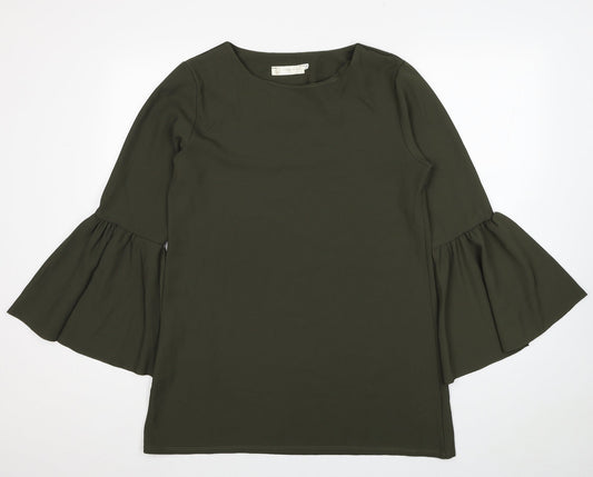 Jasminah Paris Womens Green Polyester Ball Gown Size S Round Neck Pullover