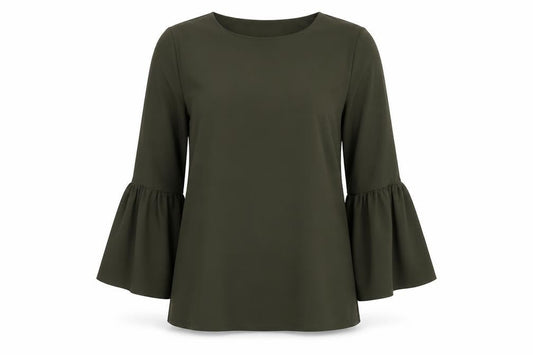 Jasminah Paris Womens Green Polyester Ball Gown Size S Round Neck Pullover